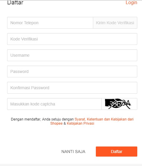 cara menjadi member shopee