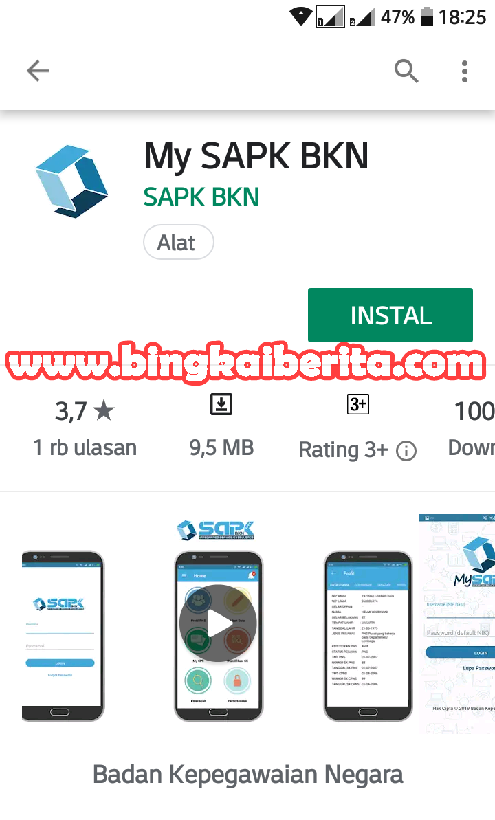 Unduh Aplikasi My SAPK BKN
