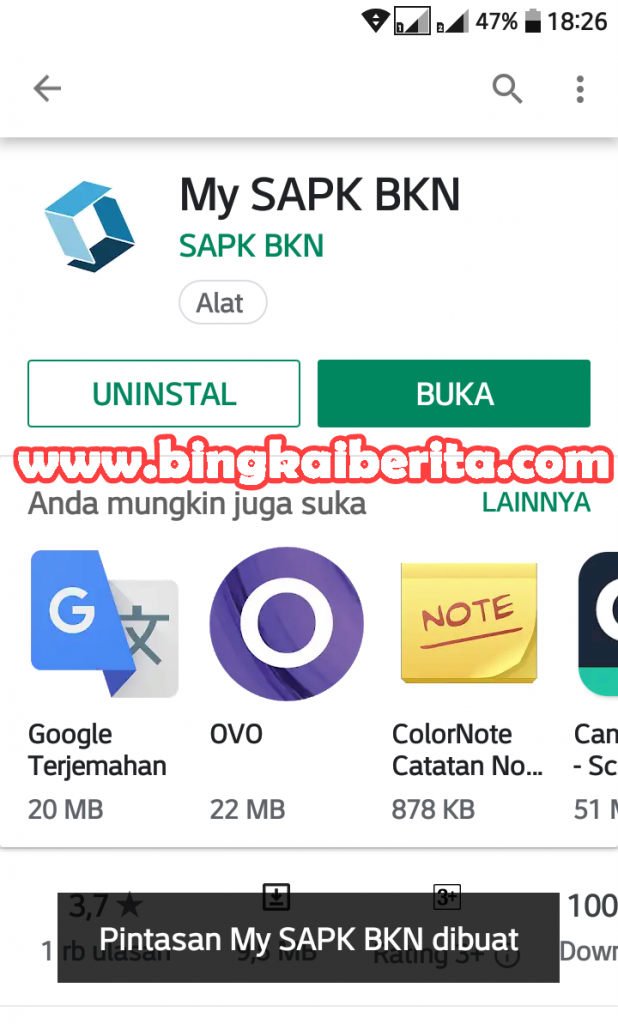 install Aplikasi My SAPK BKN