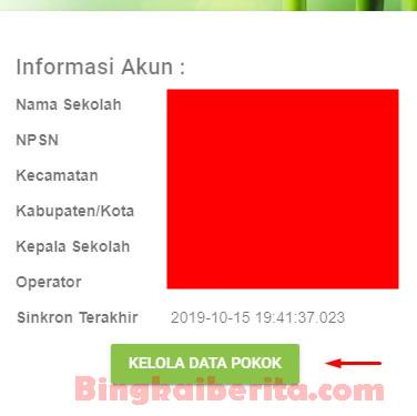 Kelola data pokok