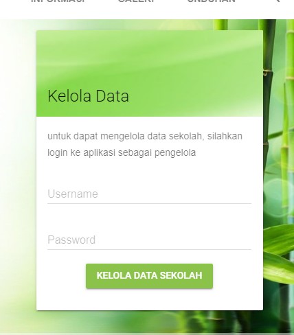 Login data sekolah