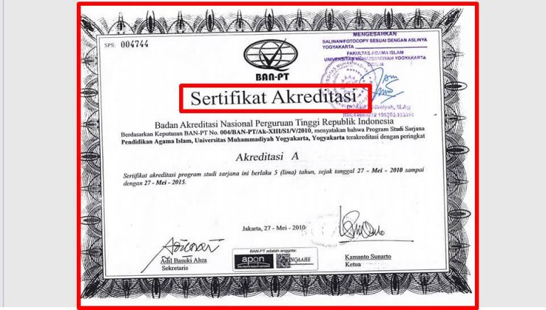 Cara Mendapatkan Sertifikat Akreditasi Ban PT Pada Jurusan  