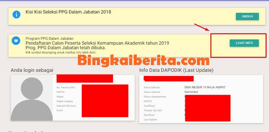 cetak kartu pretest PPG