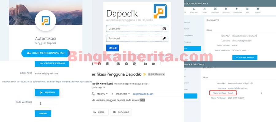 Cara Verifikasi Akun PTK