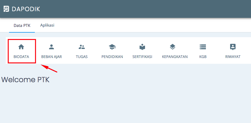 Biodata PTK dapodik