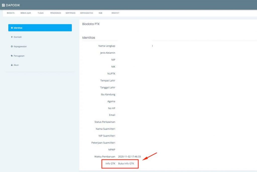 buka info gtk