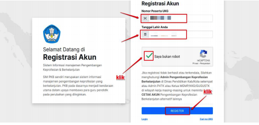 registrasi GTK SIMPKB