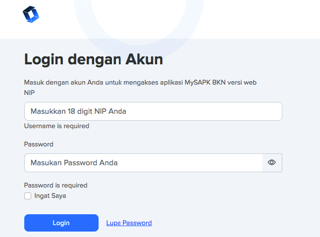Login MY SAPK BKN