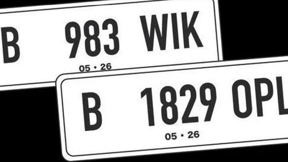 Plat Nomor Warna Putih