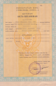 akta kelahiran