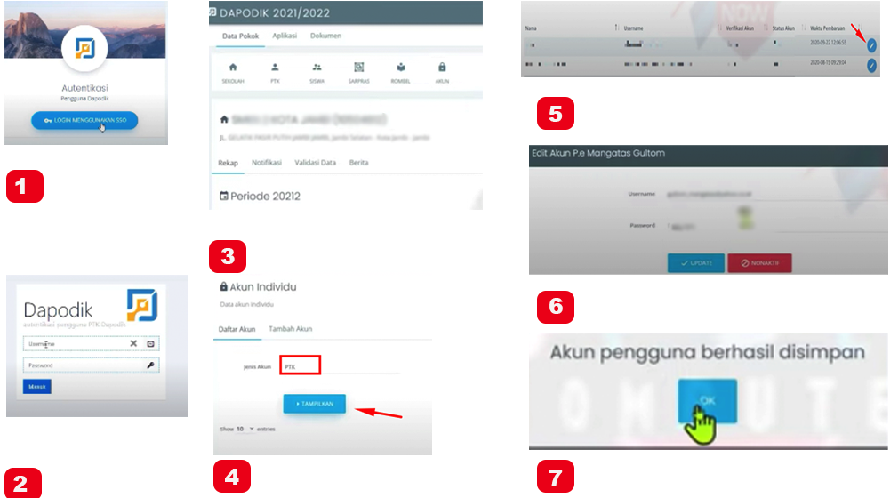 ubah password login info gtk