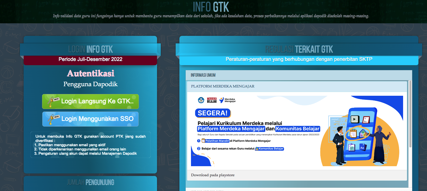Cek TPG di Info GTK